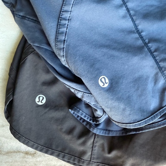 lululemon Black and Navy bundle size 8, 5inch Track That HR lined shorts - Picture 2 of 14